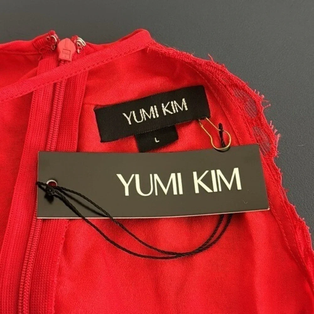 Yumi Kim Dress‎ Women's L Red Lace Save The Date New Bodycon - Picture 8 of 12